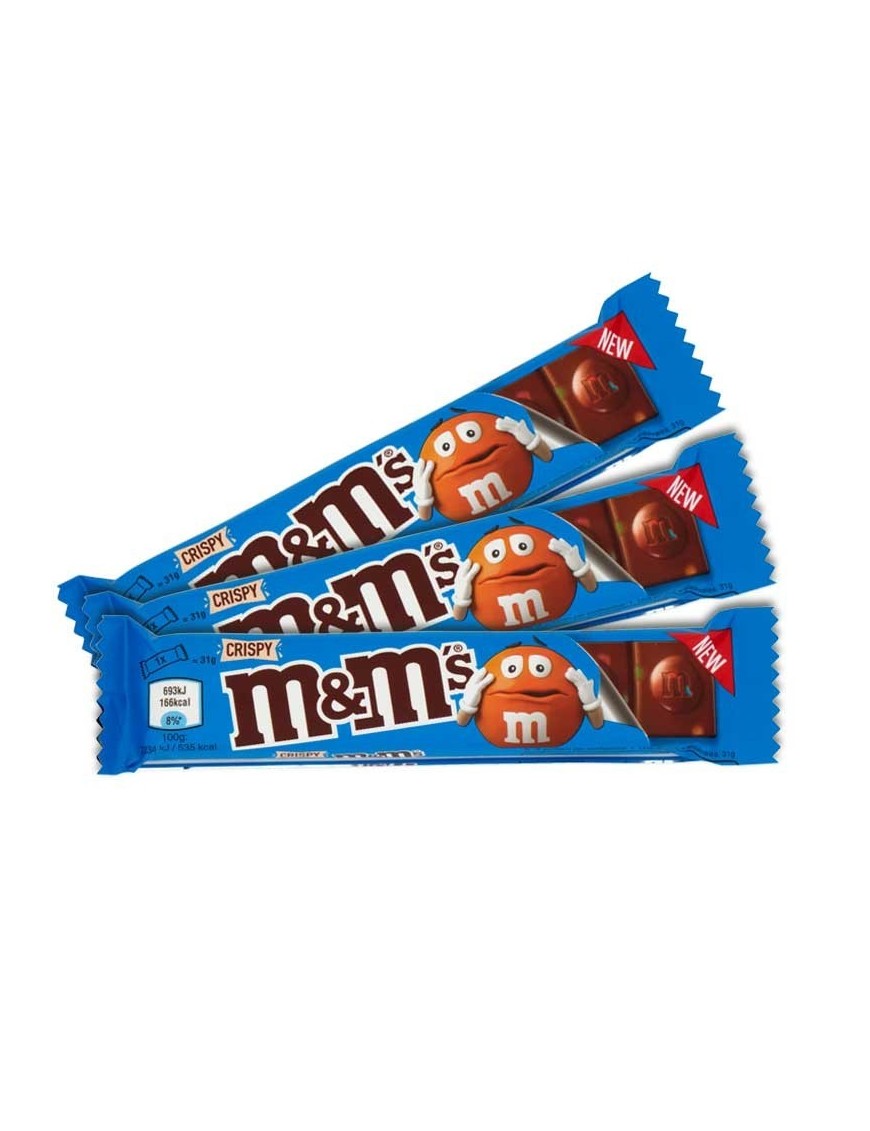 M&m mini tavoletta Crispy 31 grammi x 3 snack 