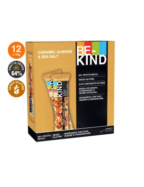 Be-Kind barrette Caramello con Mandorle e Sale Marino 40g x12 