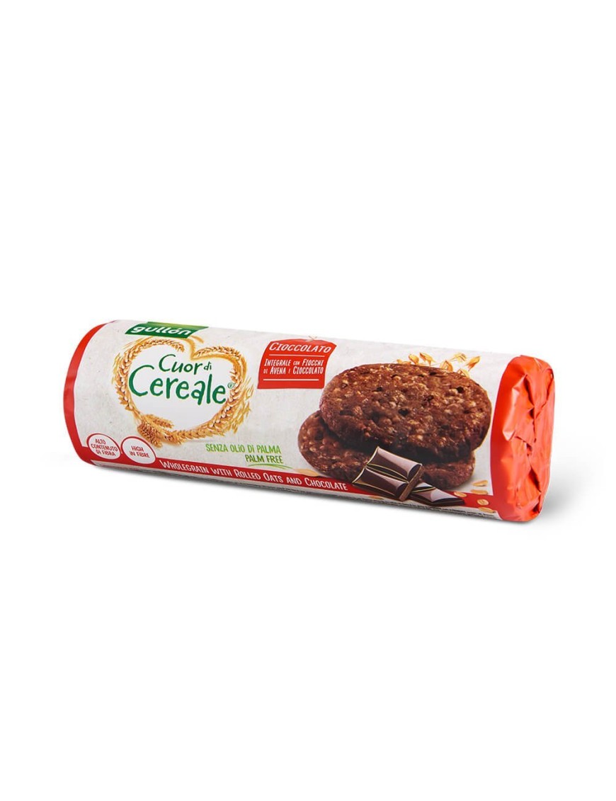 Biscotti Cuor di Cereali Gullòn 280 g Integrali al cioccolato