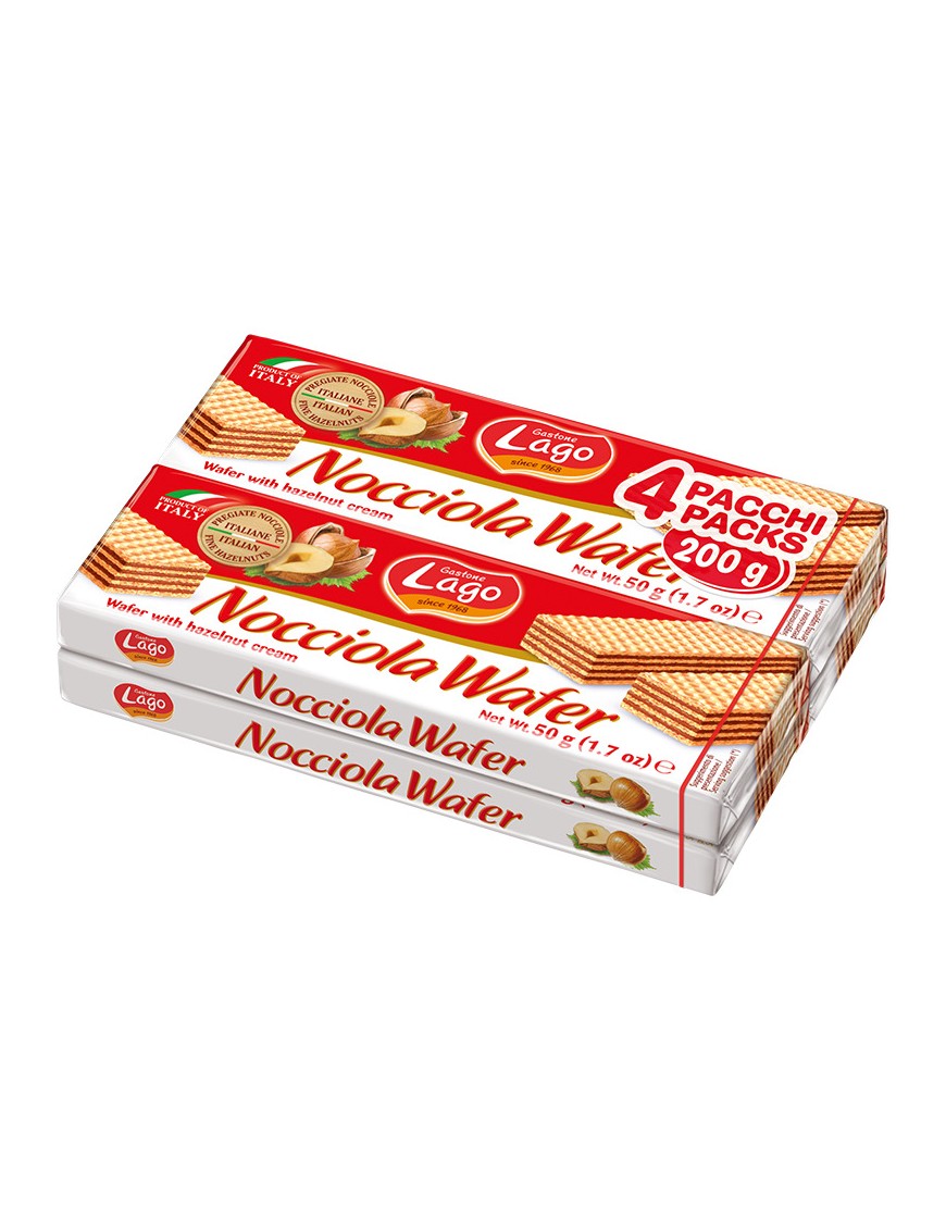 Wafer Nocciola Multipack 4 x 50 g Gastone Lago 