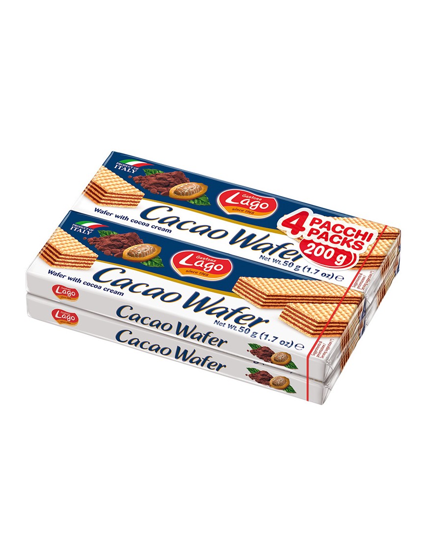 Wafer Cacao Multipack 4 x 50 g  Gastone Lago 