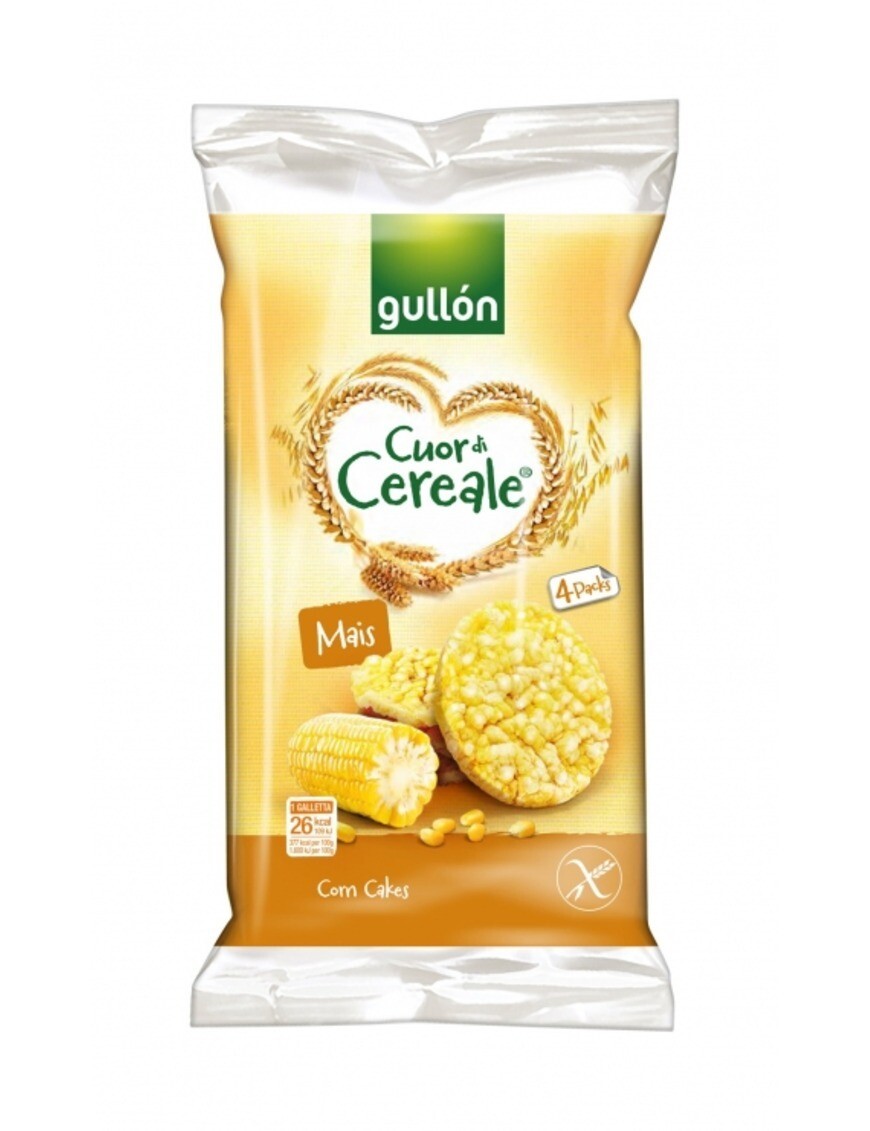 Gallette di mais senza glutine Cuor di Cereale, Gullòn, 4 pacchi 