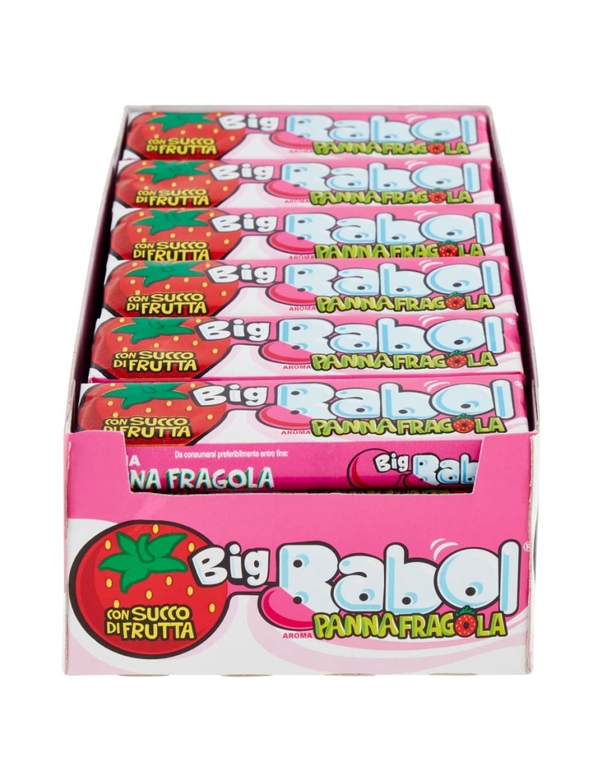 Bubble Gum Big Babol Panna e Fragola x24 