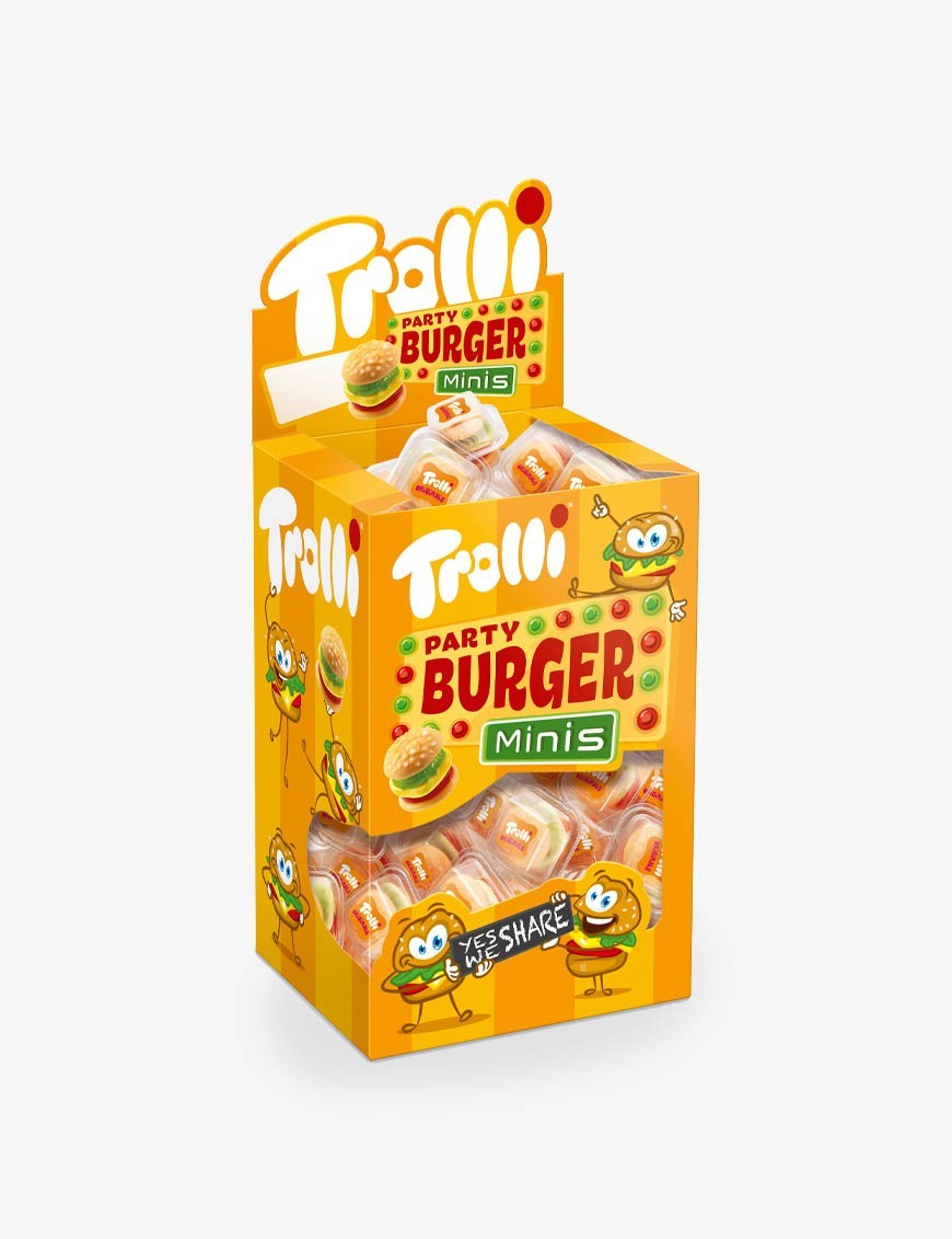 Caramelle Miniburger Trolly confezione da 80 