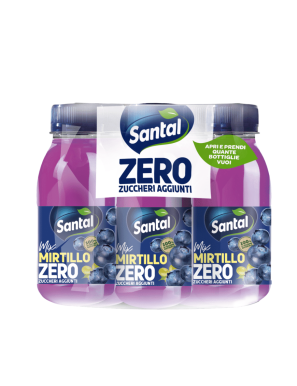 Succo Santal Mirtillo Mix Zero zuccheri, pet 250 ml x6