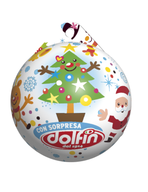 Sfere di Cioccolato Natalizie Assortite Dolfin 30g x4