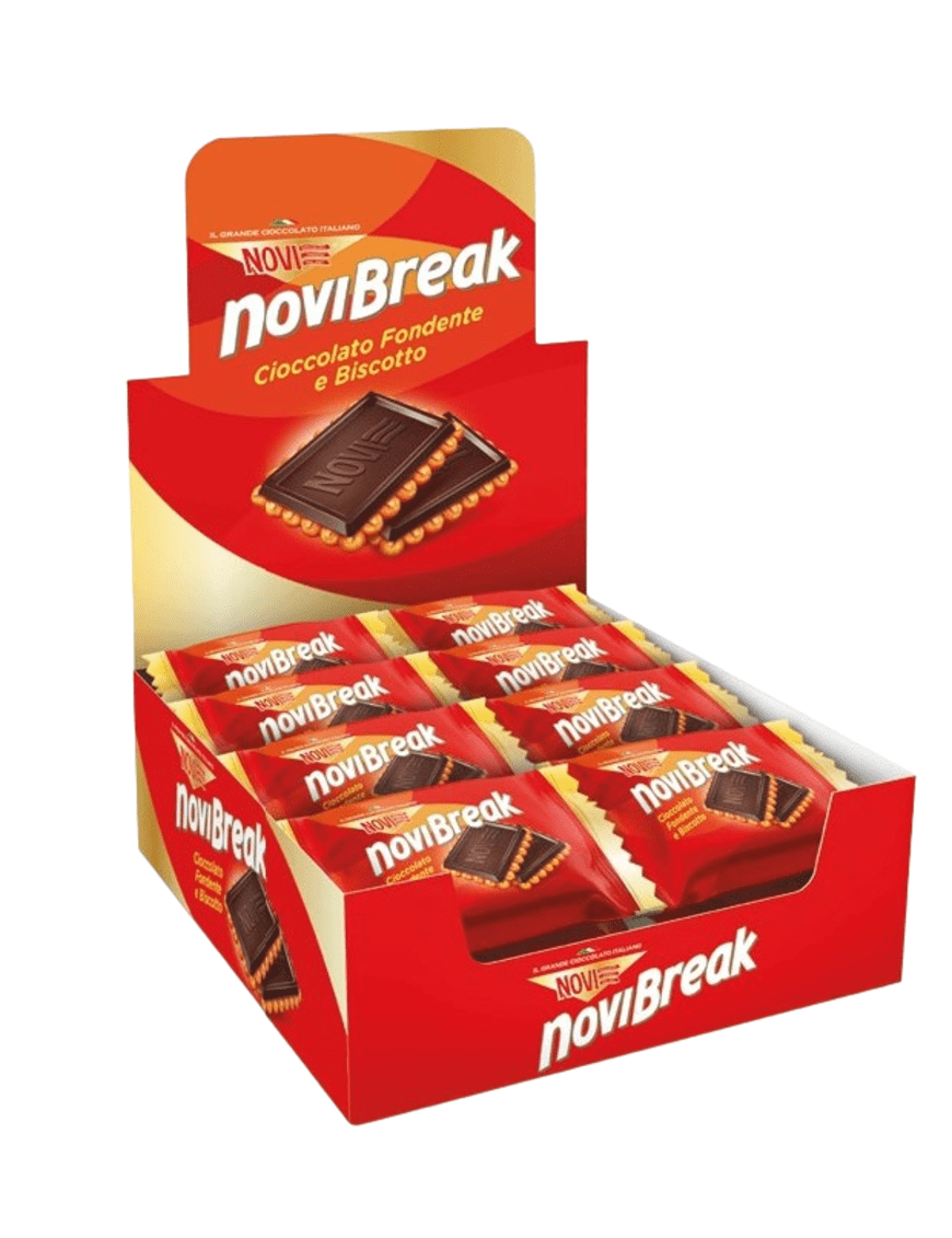 NoviBreak Cioccolato Fondente e Biscotto 28g x24