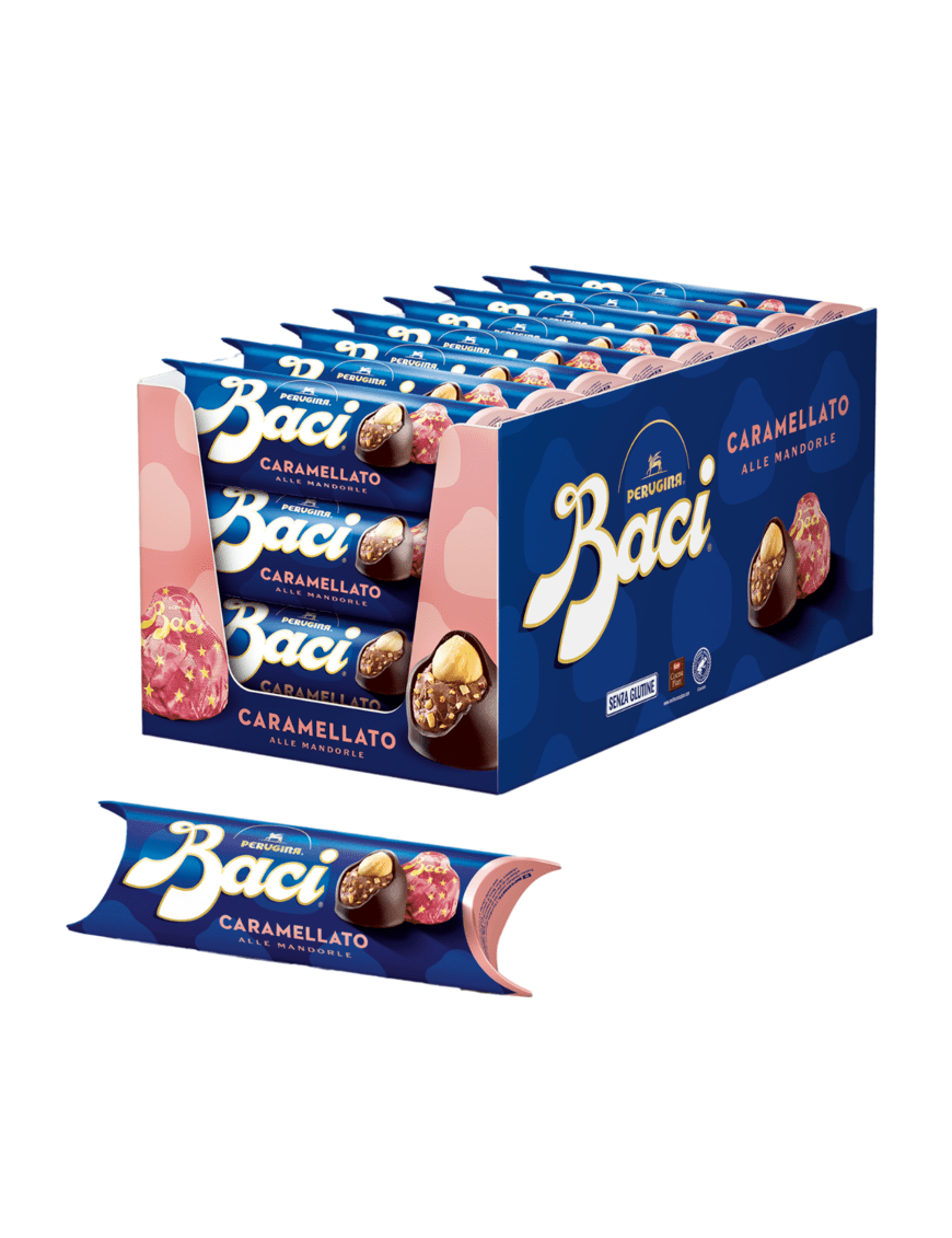 Cioccolatini Baci Perugina Caramellato alle Mandorle Tubino 3pz x21