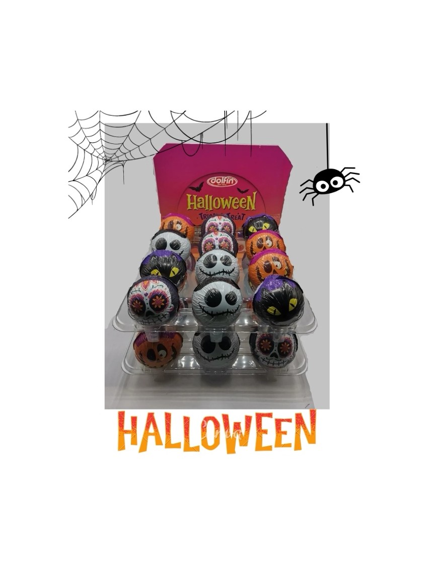 Espositore Sfere di Cioccolato Halloween Dolfin 30g x4