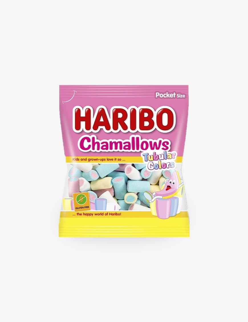 Caramelle Haribo Chamallows Tubular Colors 100 g 