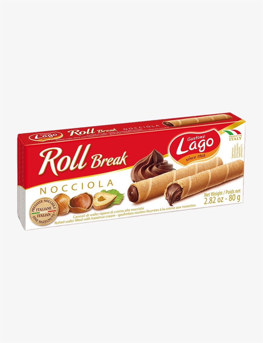 Biscotti Roll Break Nocciola g 80 Gastone Lago 