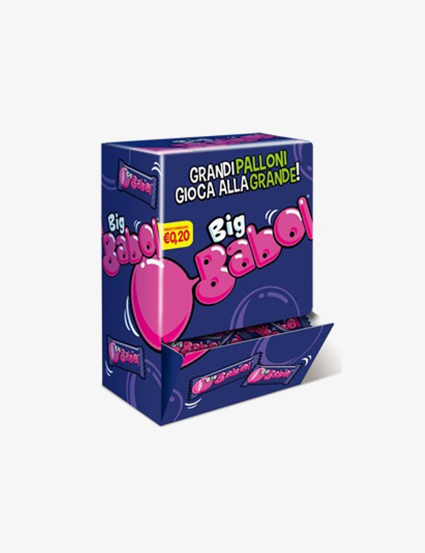 Bubble Gum Big Babol Mono frutta confezione da 200 