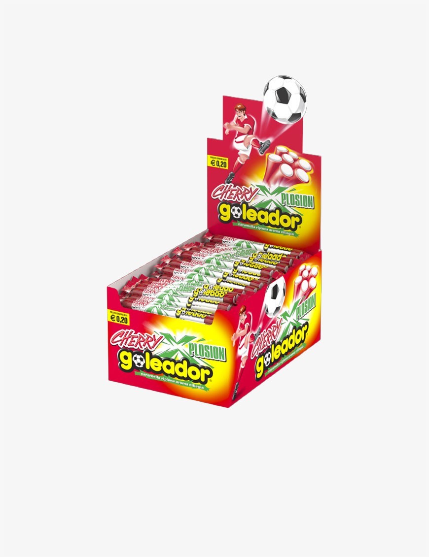 Box Caramelle Goleador Cherry xplosion confezione da 150 